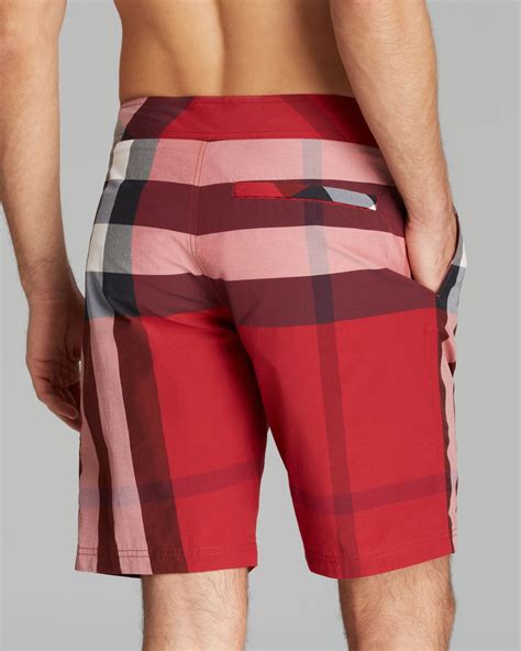 burberry swim trunks red|Burberry swim trunks for men.